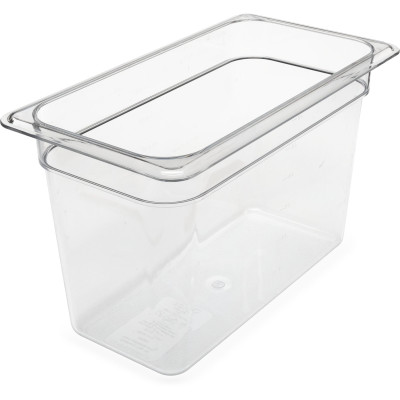 Carlisle 3066907 7.3 Qt. 1/3 Size PolyCarbonate Clear Storplus Food Pan