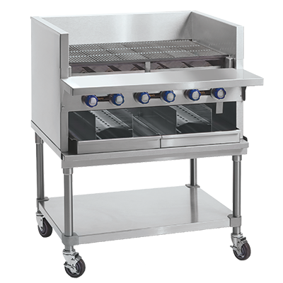 Imperial IABA-72 72&quot; Gas Countertop Smoke Broiler - 260,000 BTU