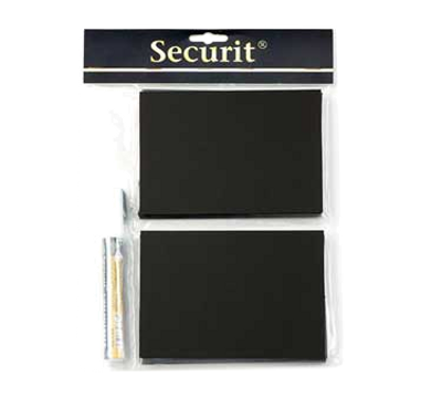 American Metalcraft TAGA6WT 6" W Black Acrylic Holders Mini Chalk Card