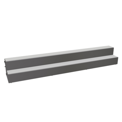 Glastender LLD2-54 54&quot;W x 8&quot;D x 8&quot;H 2-Tier Acrylic Lighted Back Bar Liquor Display