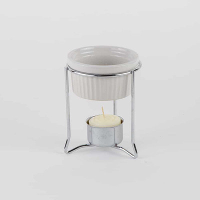 American Metalcraft BWR34 3.25" 4 Oz. Ceramic Butter Warmer Set