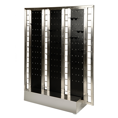 Eastern Tabletop SW6810 Slotwall Insert With Slot Cutouts 3-7/8" Inside Diameter of Bracket Black Coated Finish