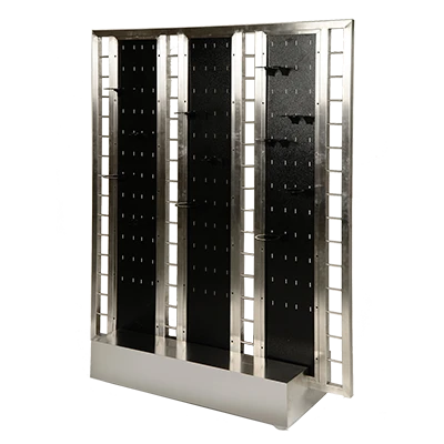 Eastern Tabletop SW6810 Slotwall Insert With Slot Cutouts 3-7/8" Inside Diameter of Bracket Black Coated Finish