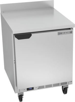 Beverage Air WTF27AHC 27"W One Door Stainless Steel Worktop Freezer With 4" Removable Backsplash