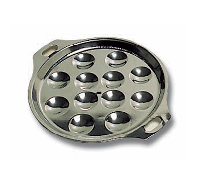 Matfer Bourgeat 613281
 6-1/4&quot;
 Stainless Steel
 Escargot Plate