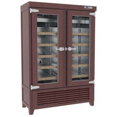 Infrico USA IMD-EVV49R2G 54.5" W Two-Section Glass Door Reach-In Retro Cooler