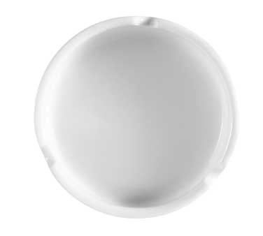 CAC China AST-4 4.5" Dia. x 1.13" H Super White Porcelain Round Accessories Ashtray (4 Dozen Per Case)
