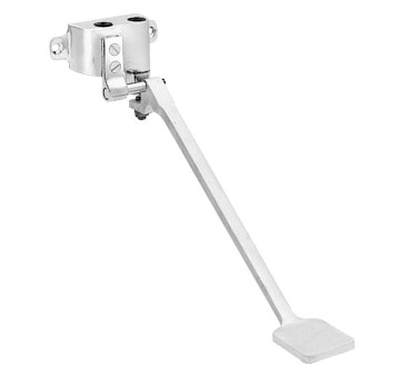 Fisher 3076 Brass Wall-Mounted Single Pedal Foot Control Valve