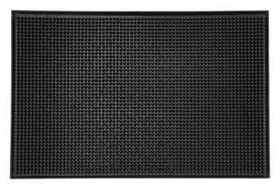 Winco BM-1812K 18" x 12" Black Rubber Service Mat