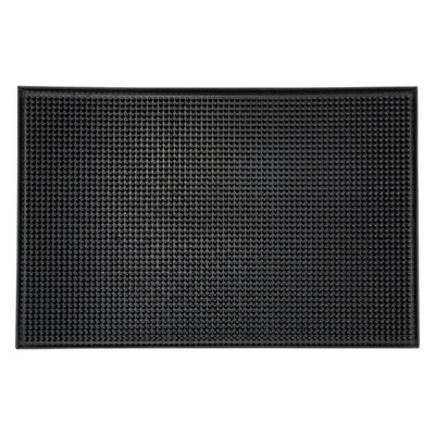 Winco BM-1812K 18" x 12" Black Rubber Service Mat