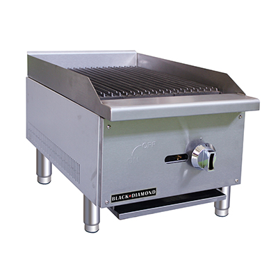 Adcraft BDECTC-16/NG 16" W Natural Gas Countertop Black Diamond Charbroiler - 30,000 BTU