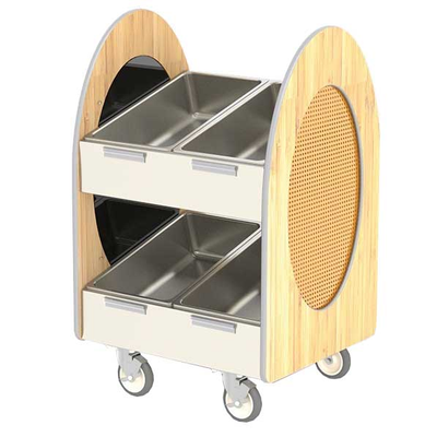 Lakeside 68323 41" W Stainless Steel 2 Shelves Merchandising Cart