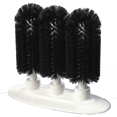 Carlisle 4046103 8" long Manual Black Sparta Triple Glass Washer