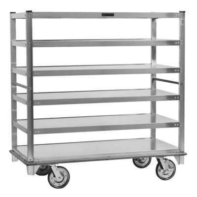 Cres Cor 271615927Z 62.25" W Aluminum 6 Shelves All Riveted and Welded Framework Queen Mary Cart