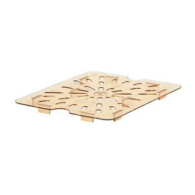 Cambro 20HPD150 H-Pan 1/2 Size Amber Drain Shelf - 6/Case