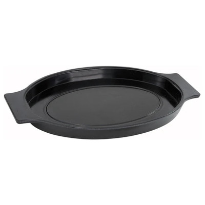 Winco SWU-11 Underliner for Sizzling Platter (SIZ-11) Oval Plastic Black