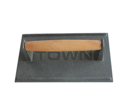 Town 48690 9-1/2" x 5-4/5" x 2-3/4" Cast Iron Grill Press