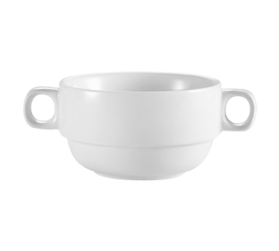 CAC China RCN-49 10 Oz. Super White Porcelain Round Clinton Bouillon Cup (2 Dozen Per Case)