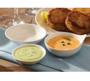 American Metalcraft PRSD3 3&quot; 1 Oz. Porcelain White Round Sauce Cup