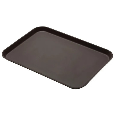 Cambro 1826CT138 17.81" x 25.69" Fiberglass Tavern Tan Rectangular Camtread Serving Tray - 6/Case