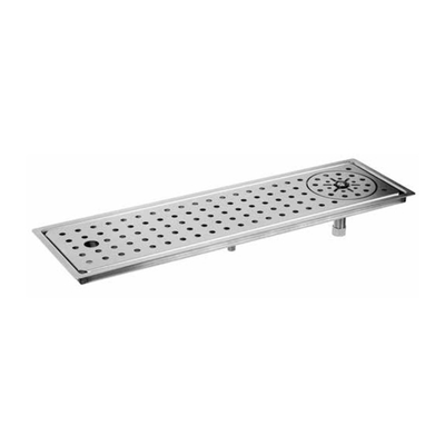 Glastender DI-RF18 18"W Stainless Steel Drop-In Rinser Faucet Drain Tray