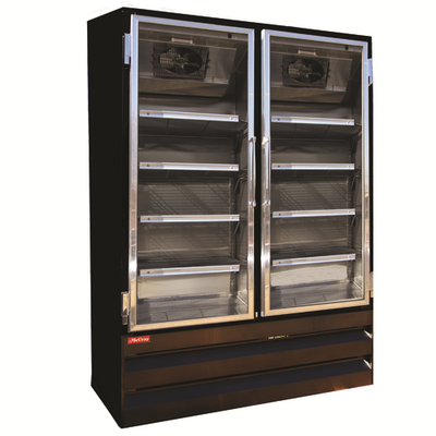Howard McCray GF48BM-FF-B 52.25"W Two-Section Glass Door Freezer Frozen Foods Merchandiser