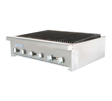 Turbo Air TARB-36-NG 36" Natural Gas Countertop Radiance Charbroiler - 90,000 BTU