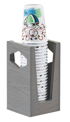 Cal-Mil 3812-83 Gray Oak Wood 5"W x 5"D x 9"H Ashwood Cup/Lid Holder