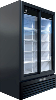 Beverage Air MT49-1-SDB 47.13" W Two-Section Glass Door Marketeer Series Refrigerated Merchandiser