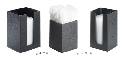 Cal-Mil 298-13 Black 4-1/2"W x 4-1/2"D x 8"H Classic Napkin/Lid/Cup Organizer