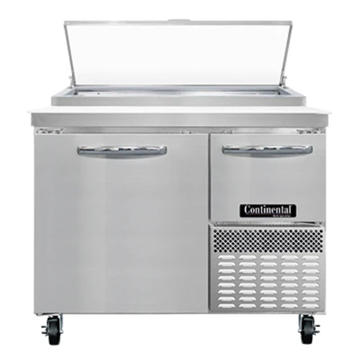 Continental Refrigerator PA43N 43" W One-Section One Door One Door Pizza Prep Table