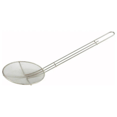 Winco SCF-6R 6.5" W Round Nickel Plated Mesh Skimmer