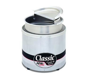 APW Wyott RCW-11SP 11 Qt. Countertop Round Food Pan Cooker or Warmer - 120 Volts