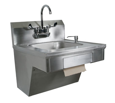John Boos PBHS-ADA-P-STD Pro-Bowl Hand Sink Wall Mount Stainless Steel 14"W x 16"
