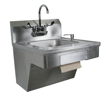 John Boos PBHS-ADA-P-STD Pro-Bowl Hand Sink Wall Mount Stainless Steel 14"W x 16"