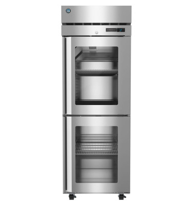 Hoshizaki F1A-HGE Steelheart Series 27.5" W Stainless Steel One-Section 2 Half Hinged Glass Doors Reach-In Freezer - 115 Volts