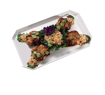 Bon Chef 5096IVY 28 Oz. Ceramic Ivory Octagonal Serving and Casserole Dish