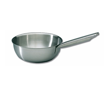 Matfer Bourgeat 686524 2.75 Qt. Stainless Steel Mirror Finish Tradition Plus Sauté Pan