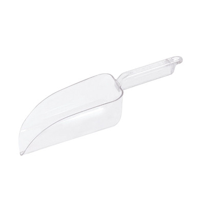 CAC China SCPP-24 24 Oz. Clear Polycarbonate Flat Bottom Utility Scoop