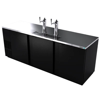 Asber ADDC-94 95.5" W Three-Section Solid Door Direct Draw Beer Cooler