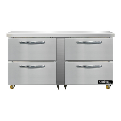 Continental Refrigerator DF60N-U-D 60"W Two-Section Designer Line Undercounter Freezer