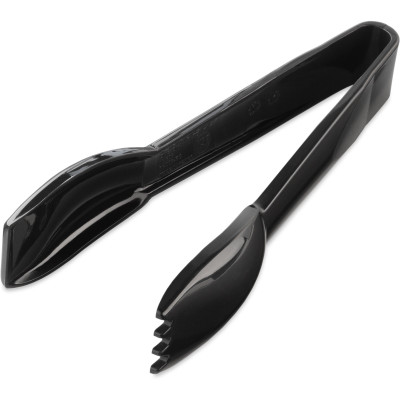 Carlisle 460603 6" W Plastic Black Carly Salad Tongs