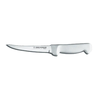 Dexter 31620 6" White Curved Basics Boning Knife with Polypropylene Handle