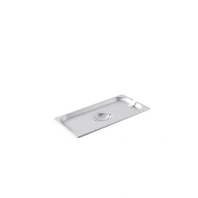 CAC China SPCN-2T Stainless Steel 0.67 Size Notched Flat Steam Pan Cover (24 Each Per Case)