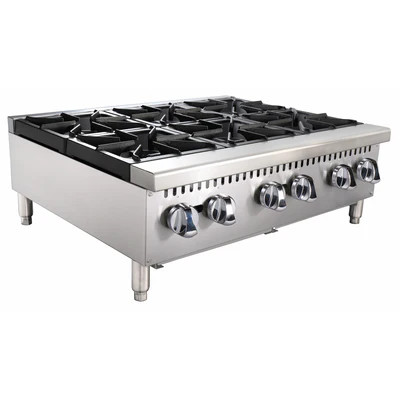 Admiral Craft BDCTH-36 36" W Countertop Black Diamond Hotplate - 150,000 BTU