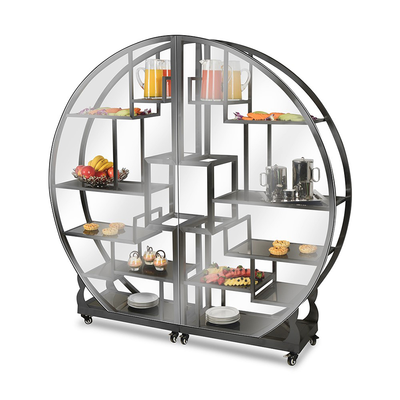 Eastern Tabletop 5390AC 36"W x 70"H Cartwheel Rolling Buffet Safety Shield