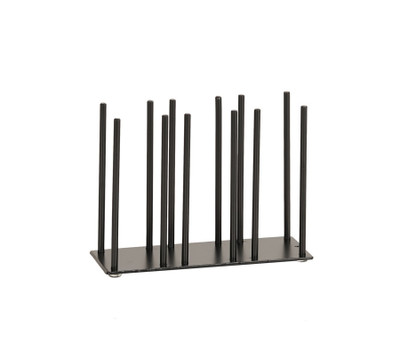 Cal-Mil 1516-2-13 Black 8-1/8"W x 3"D x 6"H Lid/Ramekin Organizer