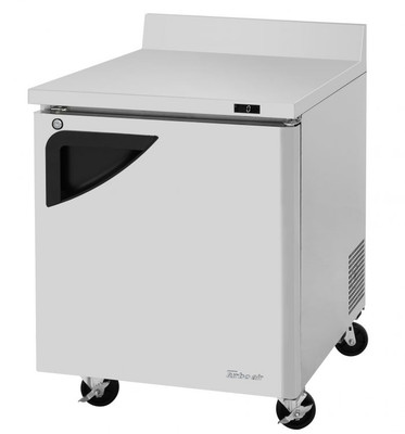Turbo Air TWF-28SD-N 27.5"W One-Section Stainless Steel Door Super Deluxe Worktop Freezer