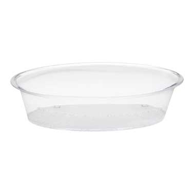 Cal-Mil 316-10-12 10" W x 2.5" H Clear Round Turn N Serve Deep Tray