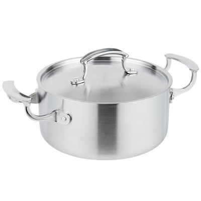 Vollrath 49410 7-7/8" Dia. Stainless Steel / Aluminum Miramar Display Cookware Casserole